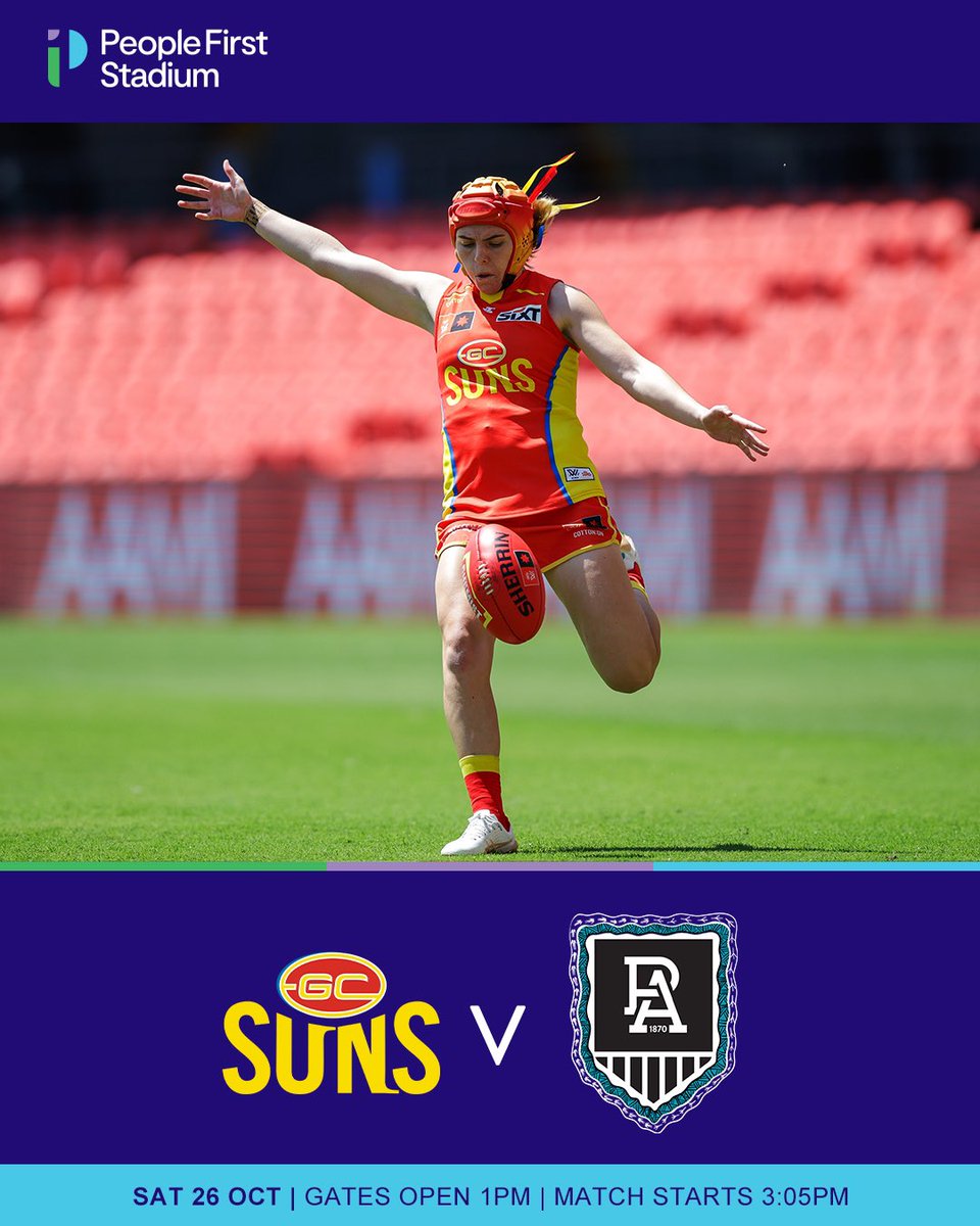 PeopleFirstSt's tweet image. The final game of footy on the Gold Coast for 2024 🏉 

Come down to our stadium this Saturday to see @GoldCoastSUNS take on Yartapuulti (@PAFC ) for their final home game of the year!