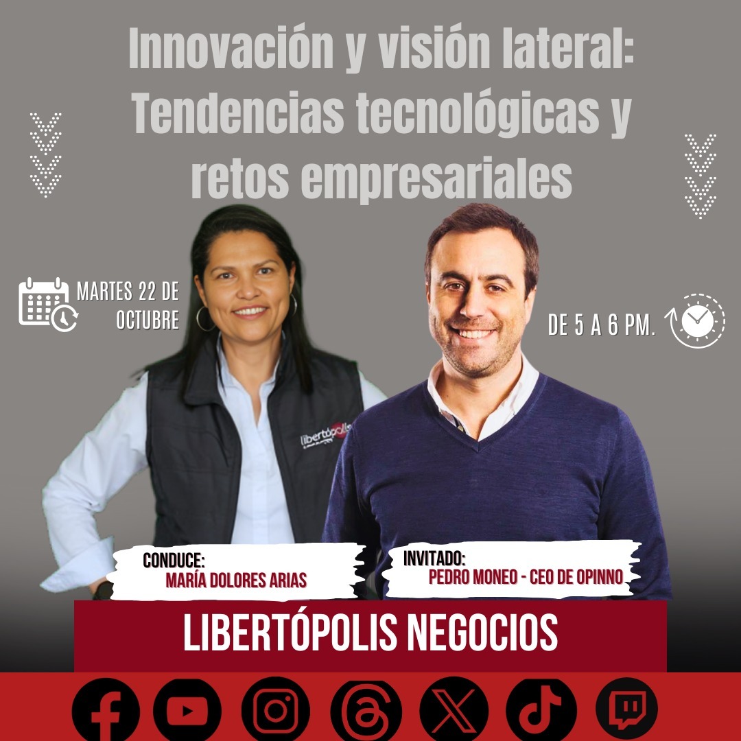 EmTechLATAM's tweet image. ¡Pedro Moneo, CEO &amp;amp; Founder de Opinno, invita a participar activamente en el #EmTechDigitalLATAM2024! Entérate en la entrevista del programa Libertópolis Negocios: youtube.com/watch?v=WdyJmT…

Y si no has comprado tu entrada aún, ¿qué esperas? emtechlatam.com