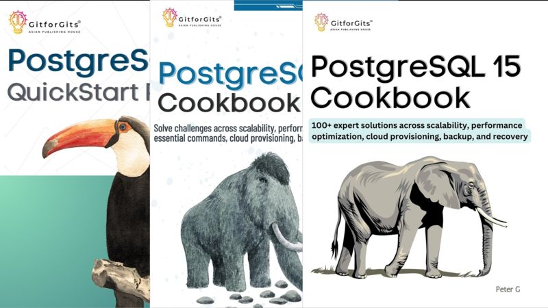 leanpub's tweet image. PostgreSQL Performance and Optimization is the featured ebook bundle 📚 on the Leanpub homepage!#Databases #Postgresql #ProgrammingCookbooks #Storage #SqlServer
The following 3 books are included in this bundle...
PostgreSQL 17 QuickStart Pro, PostgreSQL 16 Cookbook, Second…