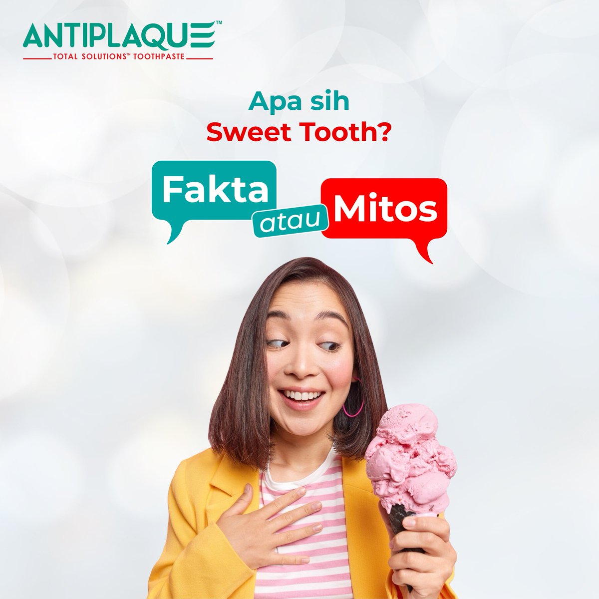 AntiplaqueTST's tweet photo. Wah, mitos atau fakta nih, Sahabat Antiplaque?

Yuk, share pendapat Sahabat Antiplaque di kolom komentar!

Kalau menurut mimin sih, mitos ya. Karena namanya makanan manis meningkatkan hormon dopamine untuk selalu konsumsi terus menerus.

#ByeMasalahGigiDanMulut

.

#Antiplaque https://t.co/rJIIyi6Pae