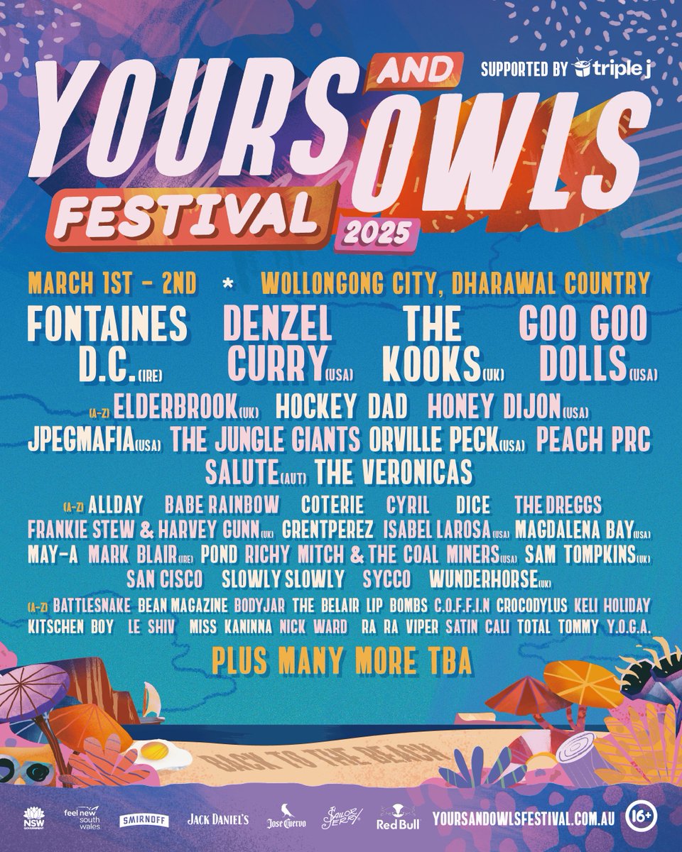 We’re playing Yours &amp; Owls! It’s gonna go off, don’t miss out xxx

Sign up for the Pre-Sale: bit.ly/YAO25News