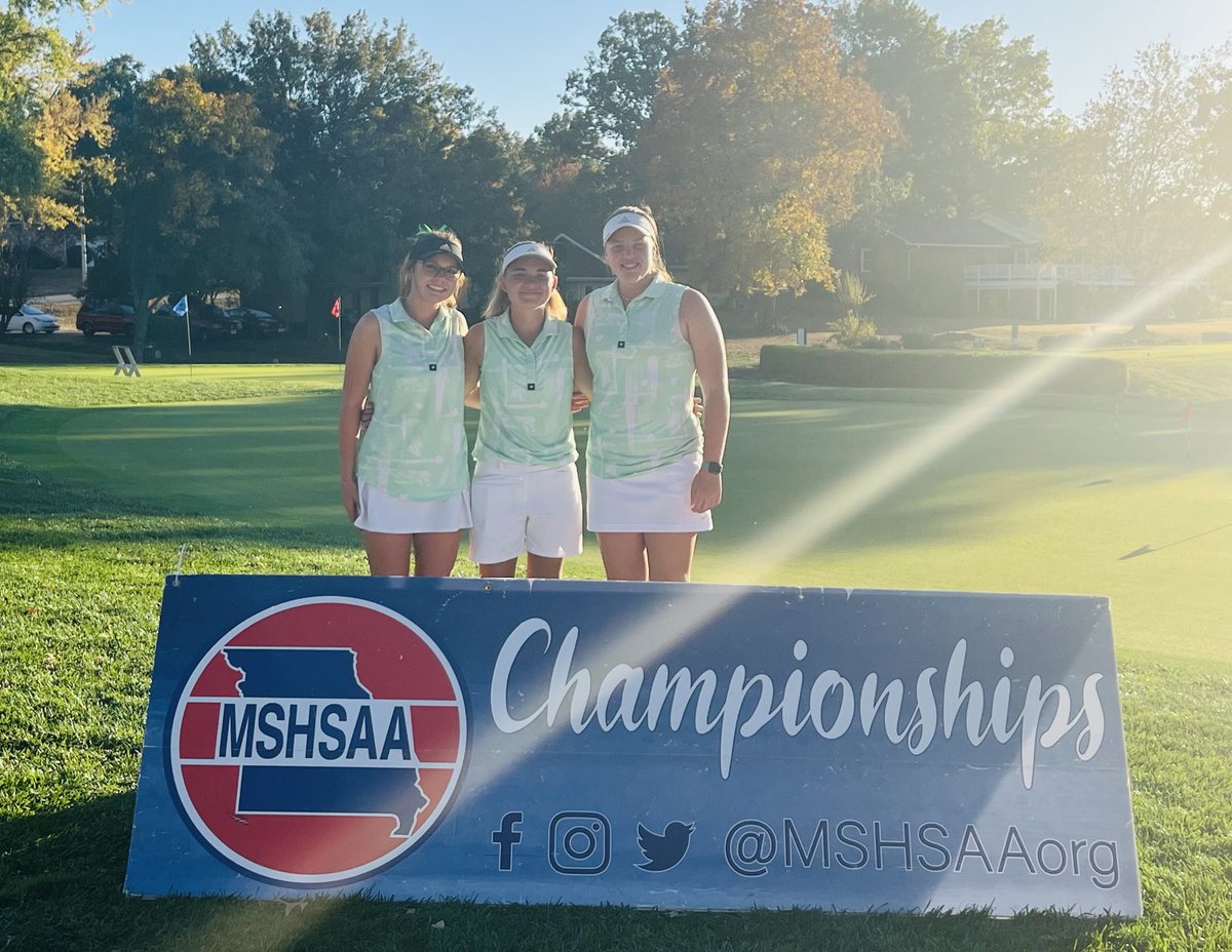 dkilling121's tweet photo. State day 2, missing Courtnee because of injury on Day 1, Autumn’s score came down 13 strokes, Emmie 1 shot out of top 20 &amp; Madi P finished as a STATE medalist! Great way to finish a Great season, THANKS Ladies you all (You 3 Courtnee, Jocelyn &amp; Abby) make me unbelievably PROUD, https://t.co/qyzHC8YQmd