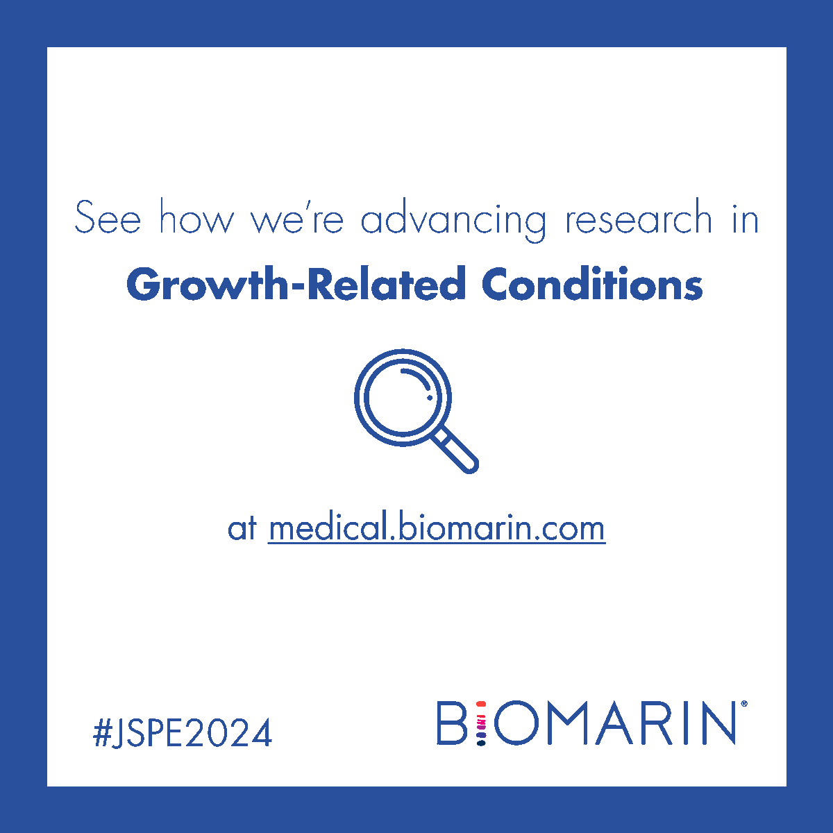 BioMarinMedical's tweet photo. BioMarin is committed to advancing research in growth-related conditions. We're proud to have shared 4 BioMarin-sponsored presentations on our latest advancements at #JSPE2024. Learn more about ongoing research: https://t.co/5gVSXyCaJa. https://t.co/Dn80X3PnQM