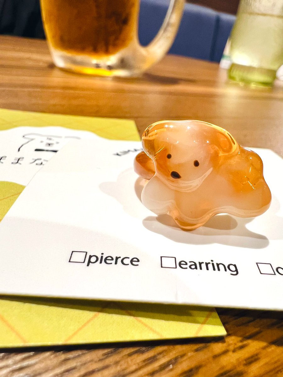 僕の最近のお気に入り☝️ はしるこいぬリングの秋色新作ゲットでき