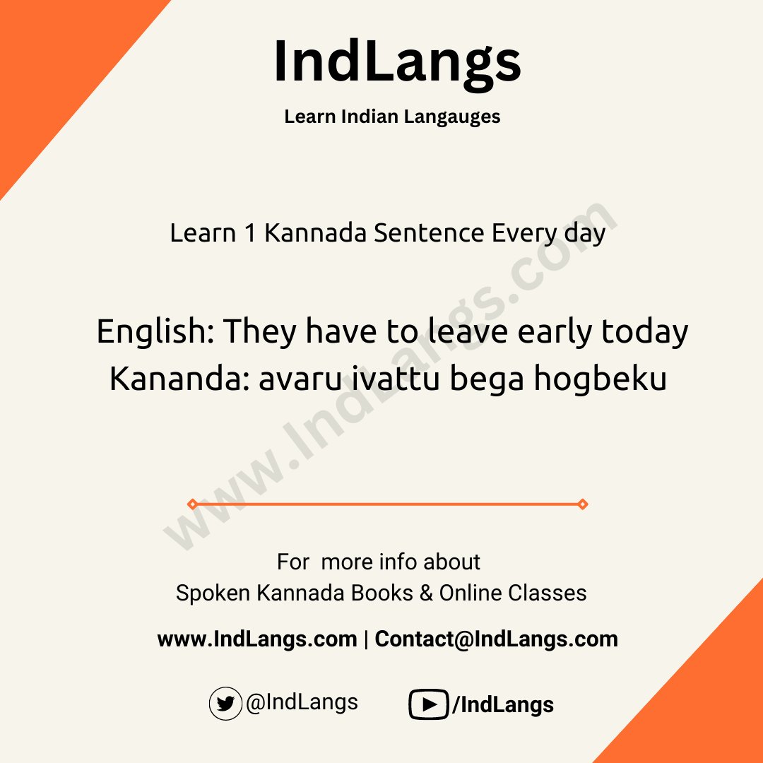 IndLangs's tweet photo. Learn 1 Kannada Sentence Every day

#learnlanguage
#indianlanguages
#learnkannada
#spokenkannada
#kannadalearning
#kannadaclass
#bengaluru
#bangalore
#karnataka
#kannadavarnamale
#kannadaalphabets https://t.co/YrDLLI2UZa