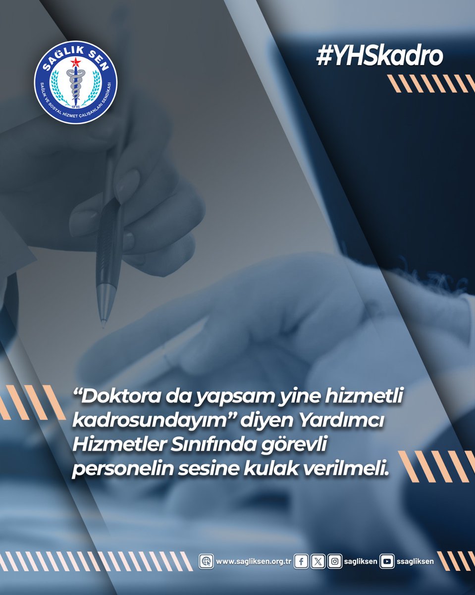 SSMahmutFaruk's tweet photo. “Doktora da yapsam yine hizmetli kadrosundayım” diyen Yardımcı Hizmetler Sınıfında görevli personelin sesine kulak verilmeli.
#YHSkadro https://t.co/kuyE8xlh6M