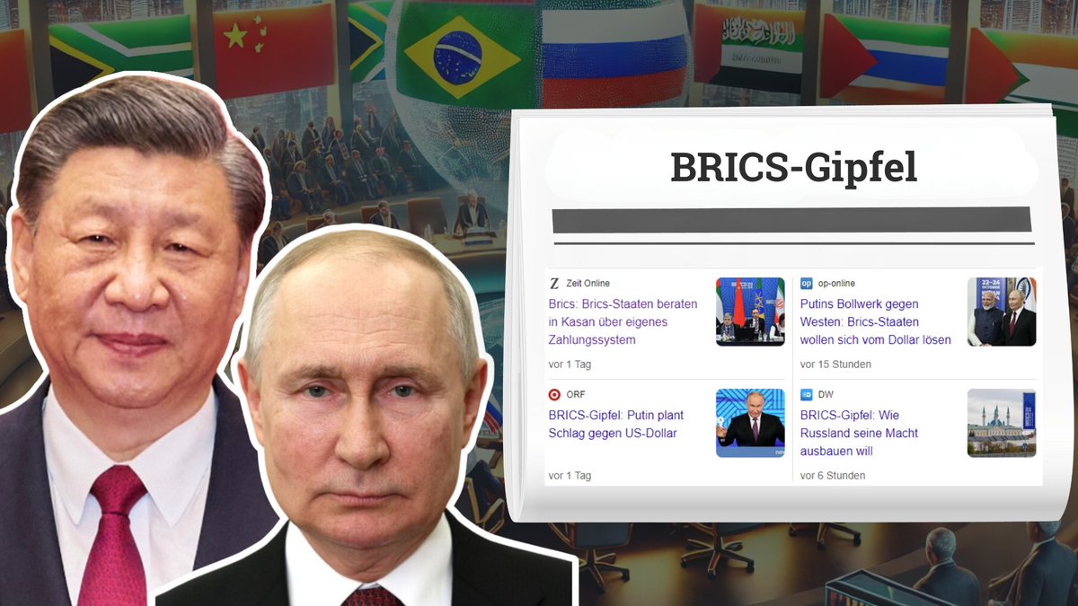 axinocapital's tweet photo. Derzeit findet das #BRICS-Gipfeltreffen in #Russland statt. 
Im Vorfeld stellten die BRICS ihr neues zum #SWIFT in Konkurrenz stehende #Zahlungssystem vor. 

"BRICS Pay" soll die BRICS-Gruppe vom #Dollar unabhängig machen, wobei Russland und #China die Vorreiter sind https://t.co/TrtpKQcq8u