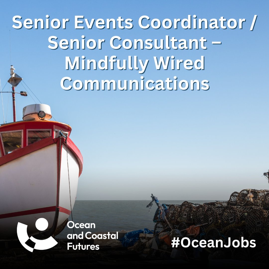 Ocean and Coastal Futures (OCF) (@cf_conf) on Twitter photo 🔔#job: Senior Events Coordinator / Senior Consultant – <a href="/MWCMarine/">Mindfully Wired</a>
▪️Closes: 4 Nov
▪️Salary: £28,000
▪️Location: Bristol. Hybrid working.
▪️Details👉cmscoms.com/?p=41618
Sign up for our #OceanJobs alerts👉 cmscoms.us1.list-manage.com/subscribe?u=a4…
#hiring #vacancy 🔔#job: Senior Events Coordinator / Senior Consultant – <a href="/MWCMarine/">Mindfully Wired</a>
▪️Closes: 4 Nov
▪️Salary: £28,000
▪️Location: Bristol. Hybrid working.
▪️Details👉cmscoms.com/?p=41618
Sign up for our #OceanJobs alerts👉 cmscoms.us1.list-manage.com/subscribe?u=a4…
#hiring #vacancy
