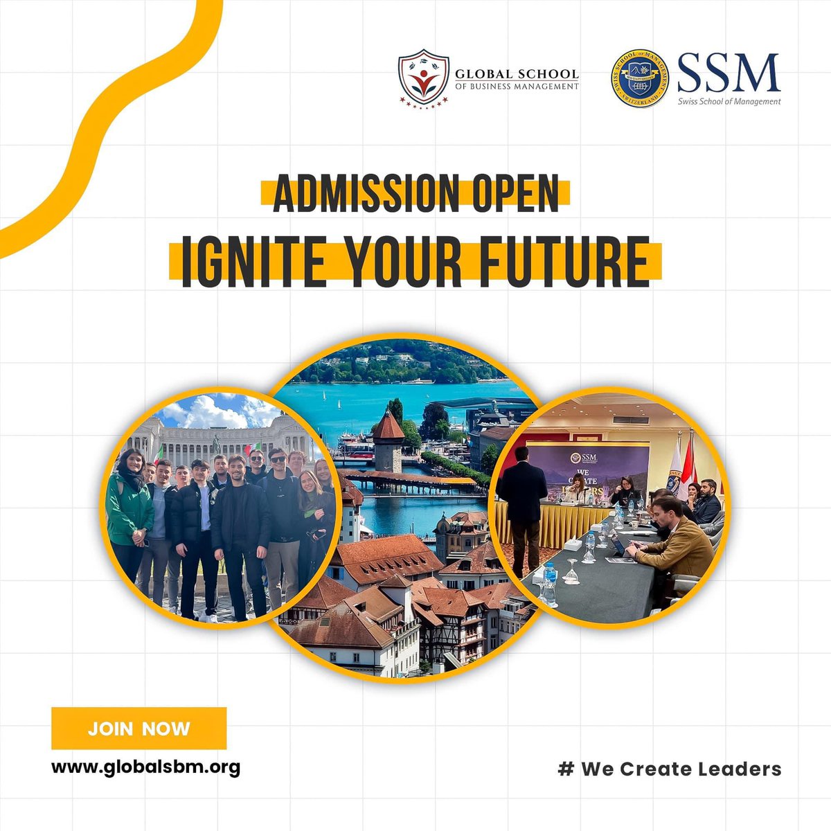 Ignite your future! 🌟

Join the MBA and Doctoral programs at the Swiss School of Management.

Apply today!