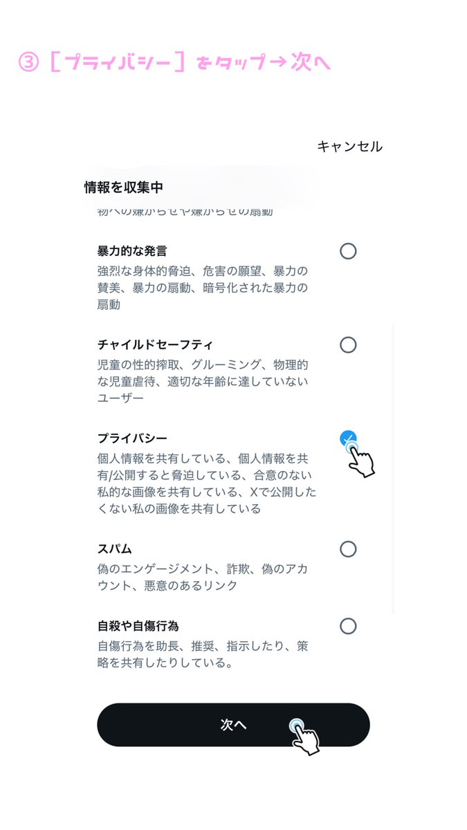 しゅう‎太郎説明文無断転載通報します⚠️ページ X(旧Twitter)での第三者による無断転載への報告手順［画像参照