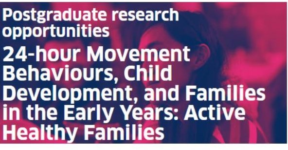 Strathclyde Physical activity for health (@strathpah) on Twitter photo New #PhD opportunity on 24-hr Movement Behaviours #ChildDevelopment & #Families in #EarlyYears
w/ <a href="/FaridBardid/">Farid Bardid</a>, our Prof Reilly & <a href="/MarionHenders15/">Marion Henderson</a>
shorturl.at/DHgfj
Deadline 12th Dec '24
<a href="/StrathEDU/">Strathclyde Institute of Education</a> <a href="/strathpah/">Strathclyde Physical activity for health</a> <a href="/UOSPsychology/">University of Strathclyde Psychology</a> <a href="/StrathHealthPol/">StrathHealthPolicy</a> <a href="/StrathHaSS/">Strathclyde Humanities & Social Sciences</a> <a href="/IICFStrath/">Inspiring Children's Futures</a> New #PhD opportunity on 24-hr Movement Behaviours #ChildDevelopment & #Families in #EarlyYears
w/ <a href="/FaridBardid/">Farid Bardid</a>, our Prof Reilly & <a href="/MarionHenders15/">Marion Henderson</a>
shorturl.at/DHgfj
Deadline 12th Dec '24
<a href="/StrathEDU/">Strathclyde Institute of Education</a> <a href="/strathpah/">Strathclyde Physical activity for health</a> <a href="/UOSPsychology/">University of Strathclyde Psychology</a> <a href="/StrathHealthPol/">StrathHealthPolicy</a> <a href="/StrathHaSS/">Strathclyde Humanities & Social Sciences</a> <a href="/IICFStrath/">Inspiring Children's Futures</a>