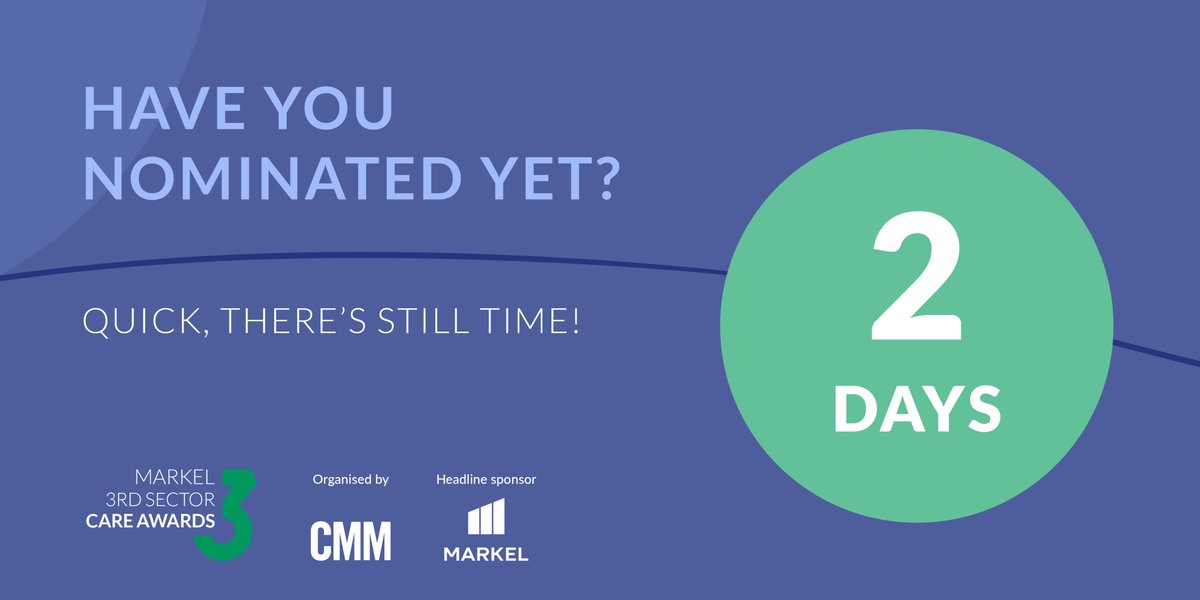Don't miss your chance to enter or nominate for the <a href="/MarkelUK/">Markel UK</a> #3rdSectorCareAwards 2025. A fantastic opportunity to recognise the incredible work happening in the #NonProfit #Care and #Support sector. If you know of an organisation or individual who deserves acknowledgement,