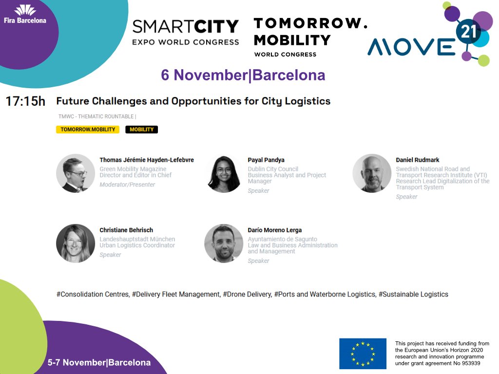 What does the future hold for #urbanlogistics?

In "Future Challenges and Opportunities for City Logistics" we'll get into the weeds of #sustainable urban logistics.🚚🏙

🕑 Wednesday 6 November, 17:15- 18:00
📍 Hall 2, Congress: Tomorrow.Mobility Room

👉 bit.ly/3Y61H28