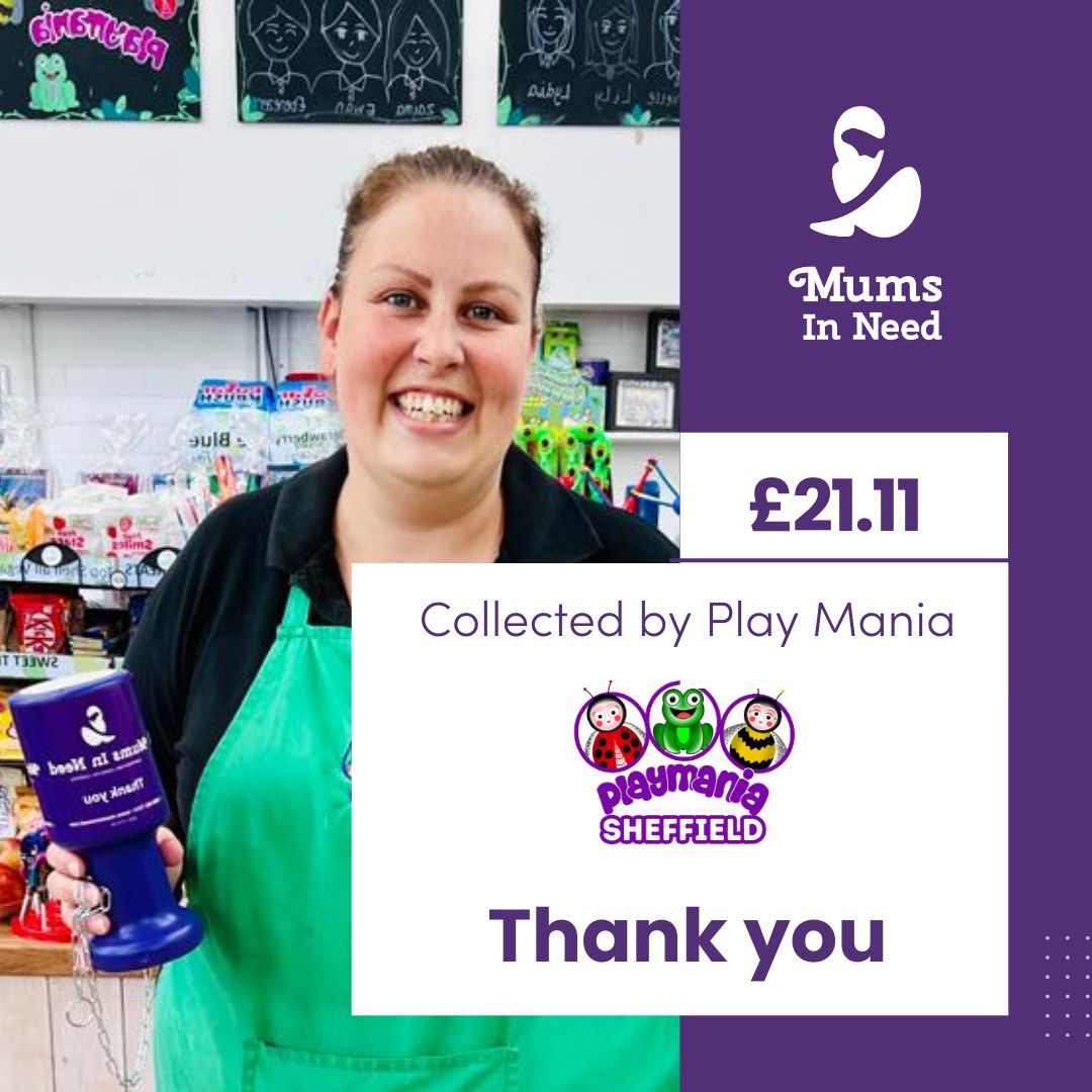 A huge thank you to Play Mania Sheffield for generously collecting £21.11 with their MIN Tin. 

This donation will directly fund one hour of casework support for a mum in our care. 

Your support means the 🌍 to us. 

#CommunitySupport
