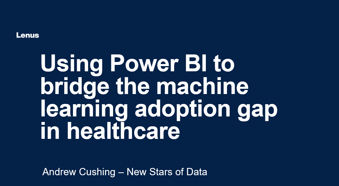 lenushealth (@lenushealth) on Twitter photo Join Lenus Health's Andrew Cushing at <a href="/NewStarsOfData/">New Stars of Data</a>!
Learn how #MachineLearning insights become user-friendly tools for clinical teams.
💡 Using #PowerBI to bridge the machine learning adaption in healthcare
📅 Fri 25 Oct @ 09:15 BST
📍 Online
👉 newstarsofdata.com Join Lenus Health's Andrew Cushing at <a href="/NewStarsOfData/">New Stars of Data</a>!
Learn how #MachineLearning insights become user-friendly tools for clinical teams.
💡 Using #PowerBI to bridge the machine learning adaption in healthcare
📅 Fri 25 Oct @ 09:15 BST
📍 Online
👉 newstarsofdata.com
