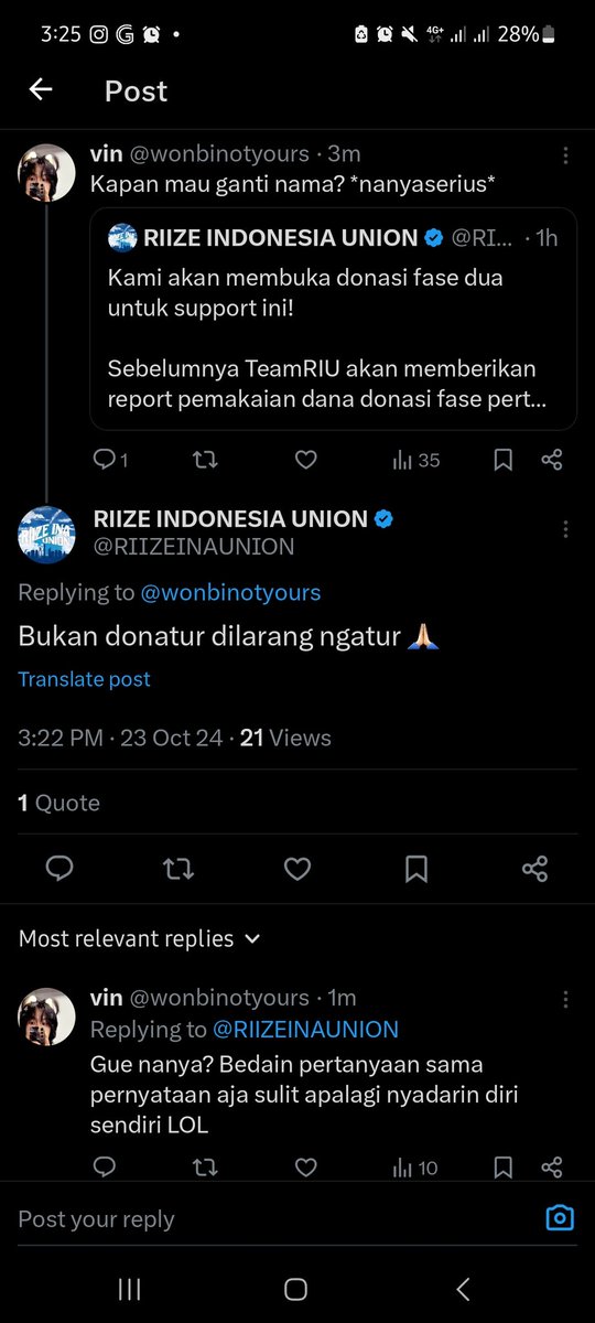 WOI WONBINOTYOURS MINIMAL LO MALU KOCAK 🤣🤣🤣🤣

MENYALA MIN RIU 🔥🔥🔥