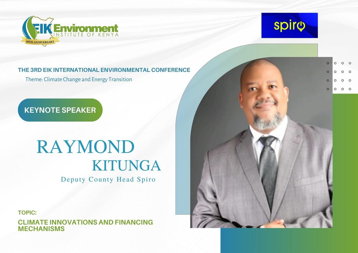 spirokenya's tweet image. Our Deputy Country Manager Raymond Kitunga, will be delivering a keynote address on Climate Innovations &amp;amp; Financing Mechanisms this Friday at the Green Africa Summit happening at Intercontinental Hotel, Mombasa.
#SpiroOnTheMove