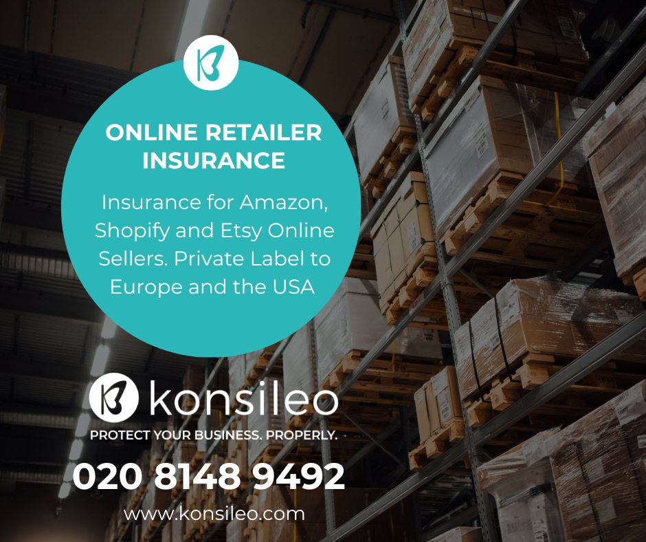 Looking for Online Retailers Insurance?
Do you sell on Amazon, Etsy or Shopify?. Speak with our specialist online retailer team on 020 8148 9492 or vist: konsileo.com/online-retaile… #konsileo #onlineseller #amazonseller #etsyseller #shopifyseller