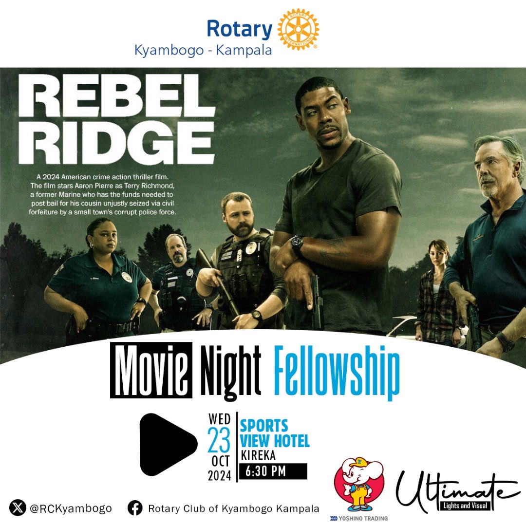 RCKyambogo's tweet photo. Movie Nights with Friends are the Stuff Memories are Made of. Join the Rotary club of Kyambogo Kampala this evening for a dazzling movie fellowship and we create such memories. https://t.co/Hz9QbRq5FP
