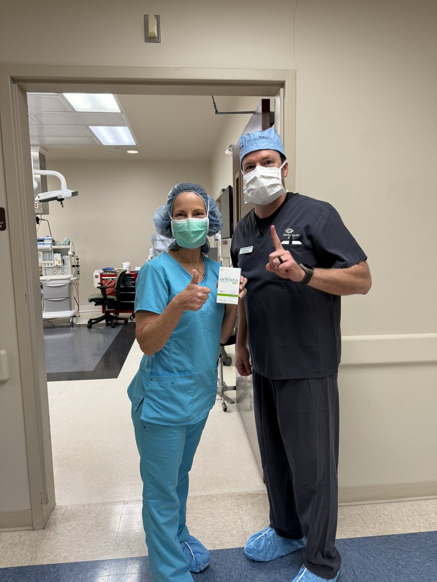 Just completed my first commercial implantation of the Envy Trifocal implant, a new FDA-approved technology. Was honored to be part of the FDA clinical trial for this technology.  Looking forward to helping more patients with better vision!
#premium cataract surgery