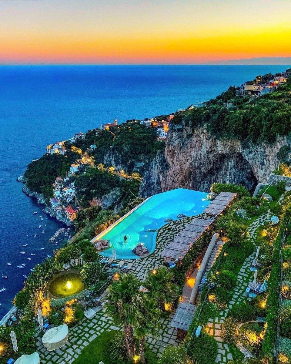 Enjoy the splendor of the Amalfi Coast painting the sky orange and purple as the sun sinks below the horizon. 🌅

See more at travel.dearjulius.com

#AmalfiCoast #Italy