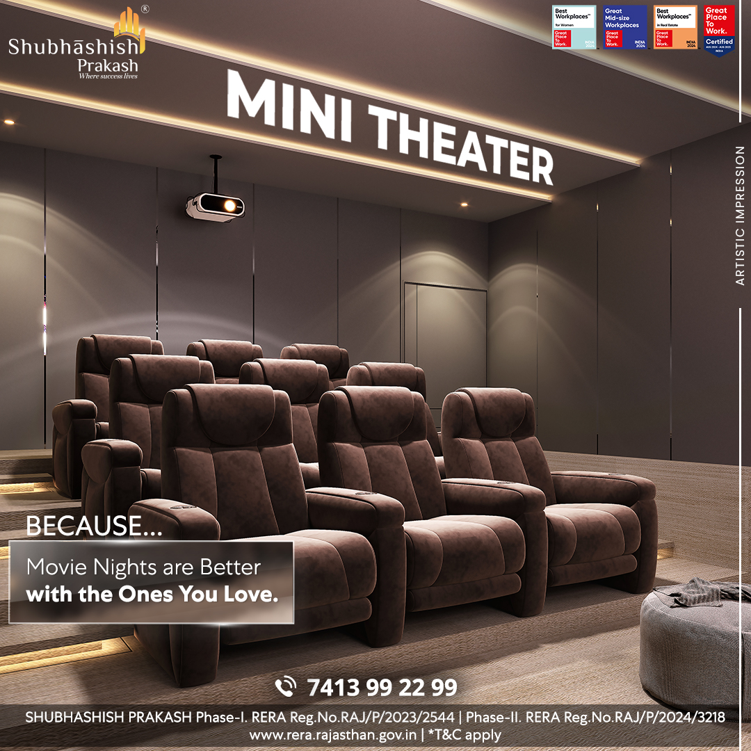 shubhashishhome's tweet image. Experience cozy movie nights at Shubhashish Prakash’s mini-theater, where laughter and memories are shared with neighbors. Enjoy family adventures in a luxurious, gated community, creating unforgettable moments without ever leaving home.

#LuxuryLiving #MiniTheater #FamilyTime