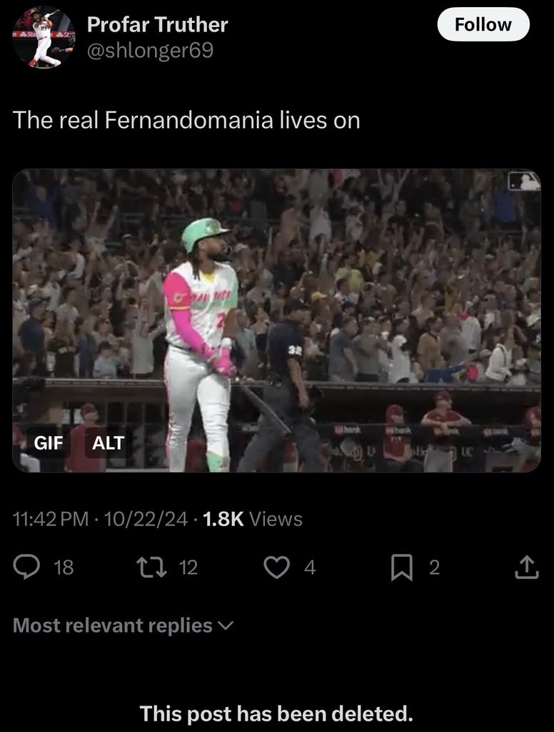 Dodgersandrewjf's tweet photo. Exactly why i hate San Diego. No way your first thought was to post this right after the tragic news https://t.co/bxDDeUWyVB