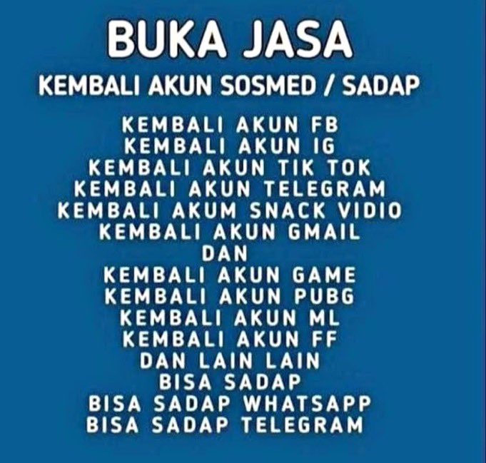 OPEN JASA PULIHKAN, UNSUS /HAPUS AKUN SOSIAL MEDIA!
*INSTAGRAM*📌
*TWITTER*📌
*FACEBOOK*📌
*WHATSSAP*📌
*KITA MELAYANI SEMUA JENIS PEMULIHAN / HACK MEDSOS YAH
FAST RESPON WA!!📍
ORDER NOW>>>
wa.me/+62895323371618
#zonauang