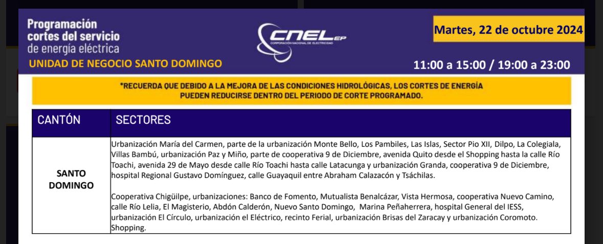 klinzan's tweet photo. @CNEL_EP Buenas noches, aún no llega la luz. Según la programación el corte es de 7pm a 11 pm ya va media hora de lo programado y no llega la energía. Porq no cumplen con los horarios? https://t.co/S6klPvmTO7