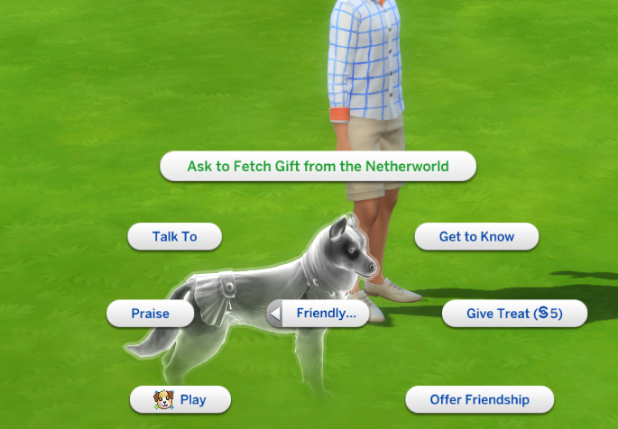 onlyabidoang's tweet photo. The recent sims 4 update also provides you the option to command your ghost pets to fetch gift from the Netherworld where they will enter a portal in the ground and then appear with a gift box! https://t.co/EqDpVbLfVu