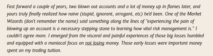 DarkCryptoLord's tweet image. Highly recommend everyone to set 20 minutes of their busy schedule (in the trenches) aside to read and digest this.

I've seen so many new blood flexing their milly pnls, only to lose it all in the following month.

Sometimes PTSD is good, but too much PTSD makes a man washed up.