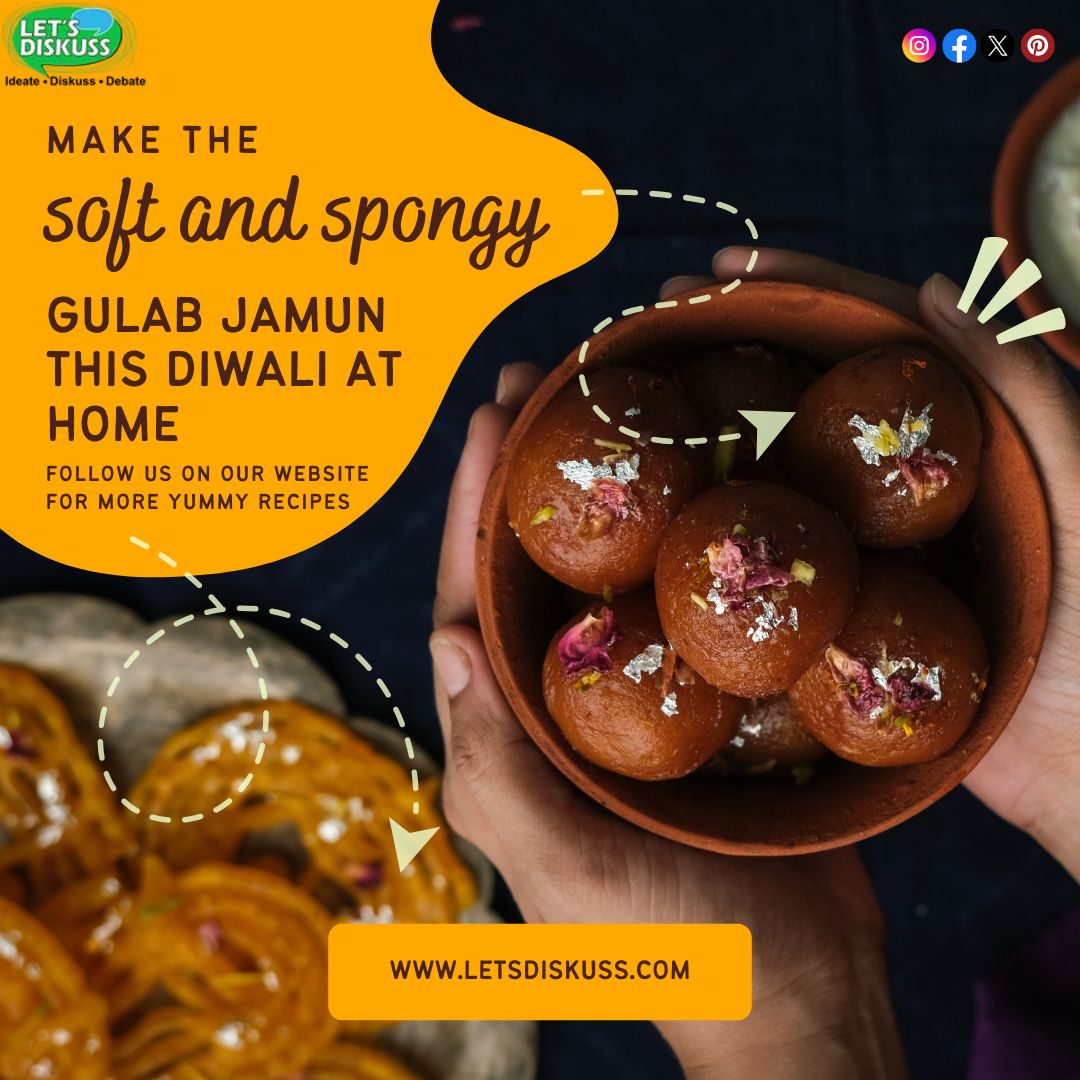 Letsdiskuss's tweet image. Indulge in the soft and spongy goodness of homemade Gulab Jamun this Diwali! Get the perfect recipe on our website and treat your family to festive sweetness.

#DiwaliDelights #SweetAtHome #GulabJamunMagic #GulabJamun #DiwaliSweets #FestiveTreats #HomemadeDelights #IndianDesserts