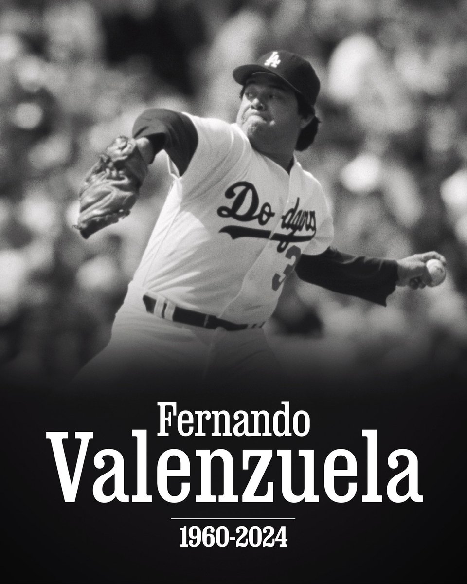 HECTORKALEL's tweet photo. Se fue uno de los más grandes beisbolistas de la historia, el mexicano Fernando “El Toro” Valenzuela ⚾️ 🇲🇽 https://t.co/lOOty5o2y0
