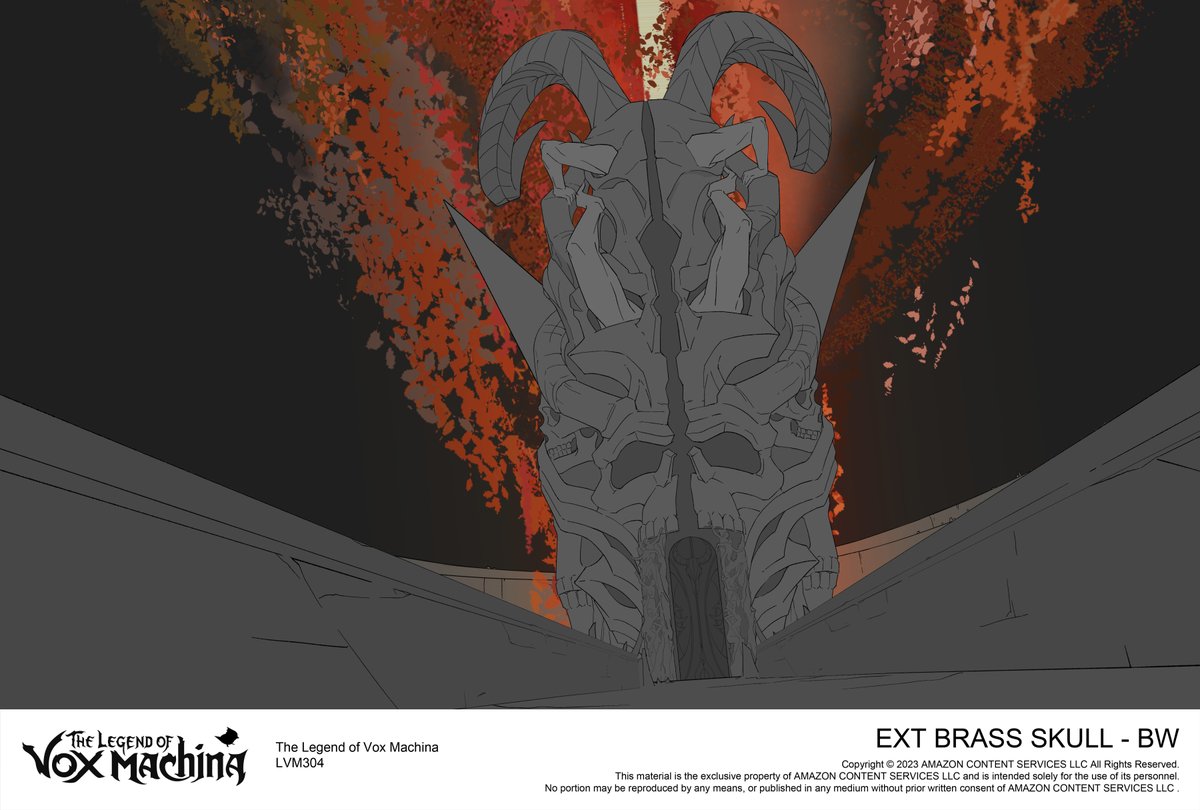 mxu_art's tweet image. Layouts for the city of Dis! Zerxus's looming tower sits at the heart of it.
Our art director @arthurjloftis was the one who came up with the design for the giant skull tower!
#CriticalRole #TheLegendofVoxMachina #LVMSpoilers #LVMCrew