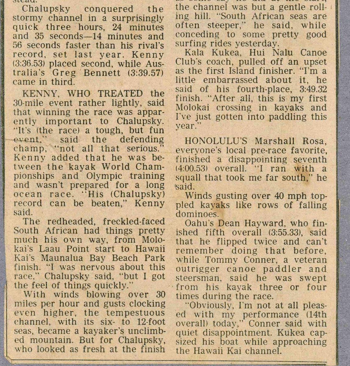 23rd October 1983. 41 years ago today, I won my first Molokai race, going head-to-head with 4-time champion Grant Kenny from Australia. Time has flown by since that unforgettable victory, and today, I face a different kind of challenge with equal determination. Heading to the