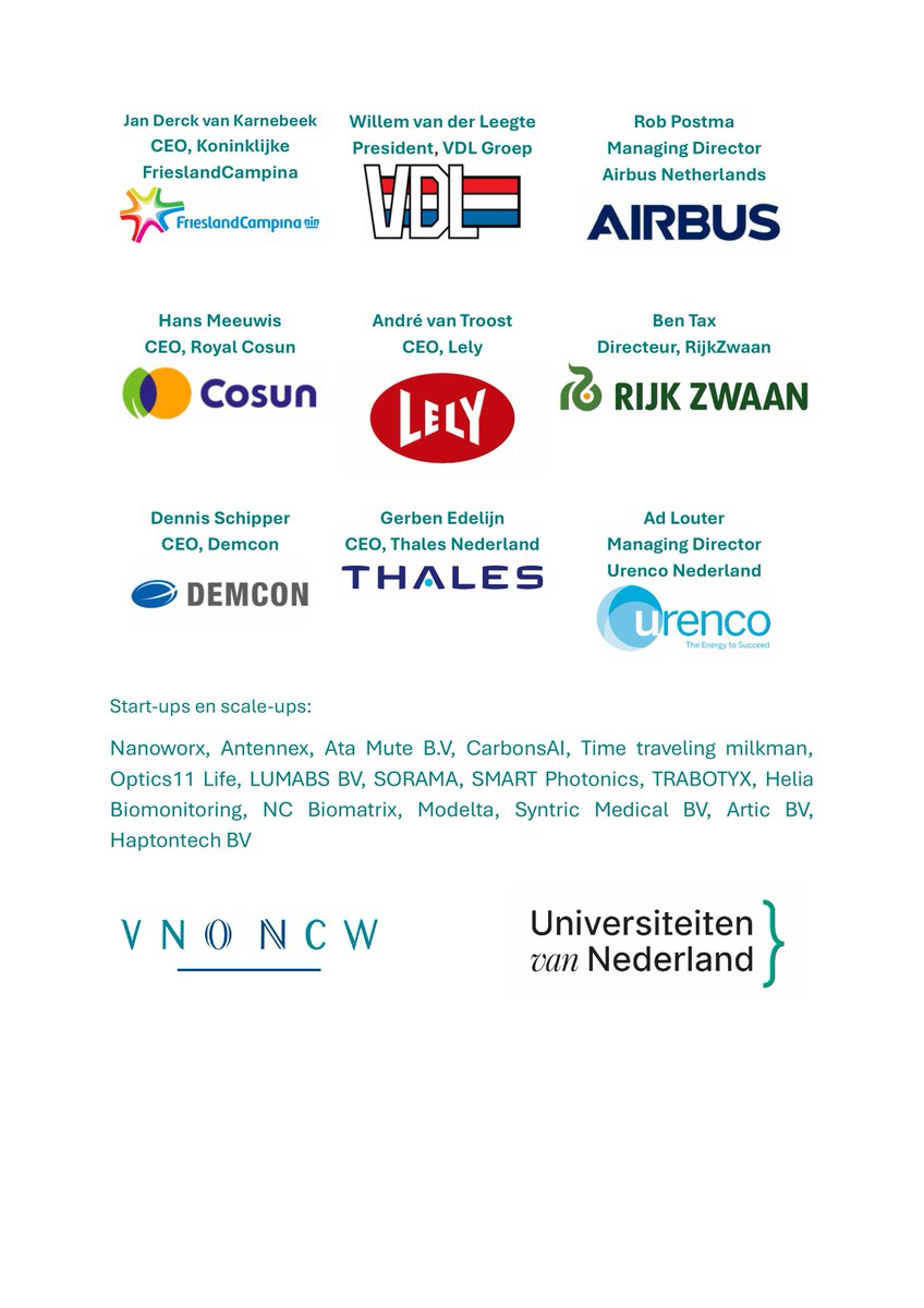 In een open brief waarschuwen 24 bedrijven en 15 start-ups voor de gevolgen van bezuinigingen op onderwijs, onderzoek en innovatie. "Investeren in kennis en innovatie is cruciaal voor economische groei en het oplossen van maatschappelijke uitdagingen". 📣
ad.nl/economie/bezor…