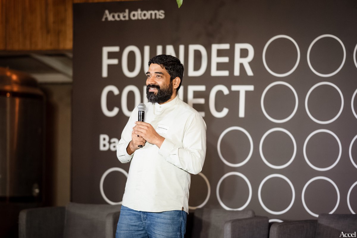 AccelAtoms's tweet image. We hosted 70+ founders in the Bangalore chapter of our Founder Connect yesterday.

@prayanks and @_AnandDaniel, our cohort leaders, shared insights for founders building in AI or Bharat.