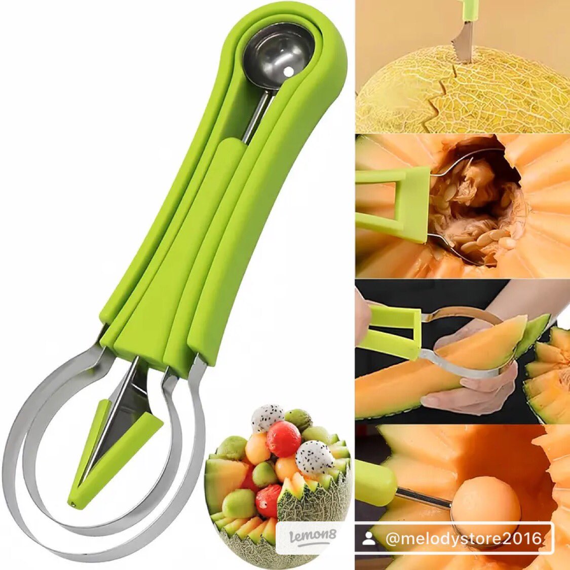 MelodyStore2016's tweet image. The must have 3 in 1 fruit cutters shapes✨✨#melodystore2016 #fruitcutter