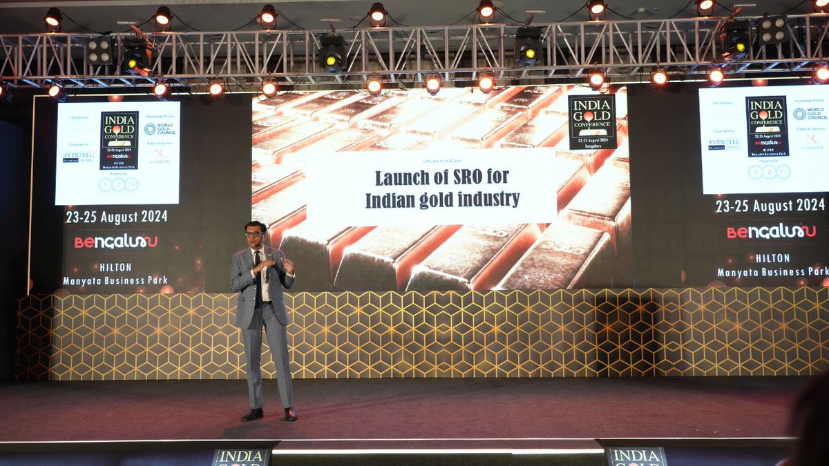 Bullionworldin's tweet image. Watch the video now: youtu.be/5wCnwMfORQU

Launch of SRO for Indian gold industry at India Gold Conference, 23-25 Aug 2024, Hilton Manyata Business Park, Bengaluru
.
.
.
#IGC2024 #EventellGlobal #BullionWorld #Gold #Bullion