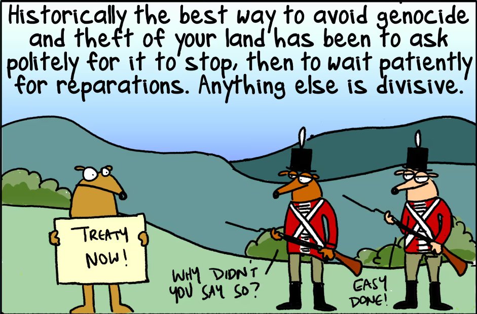 JonesHowDareYou's tweet image. Senator Lidia Thorpe has upset a lot of people who don’t like anyone swearing at the king

Bring back the good old Aussie larrikin – no not like that

— First Dog on the Moon 
theguardian.com/commentisfree/…