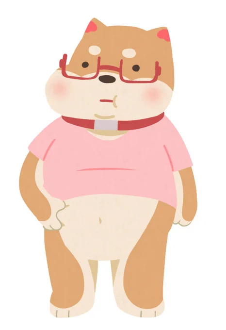逆いらすとやチャレンジ(太った柴犬) 