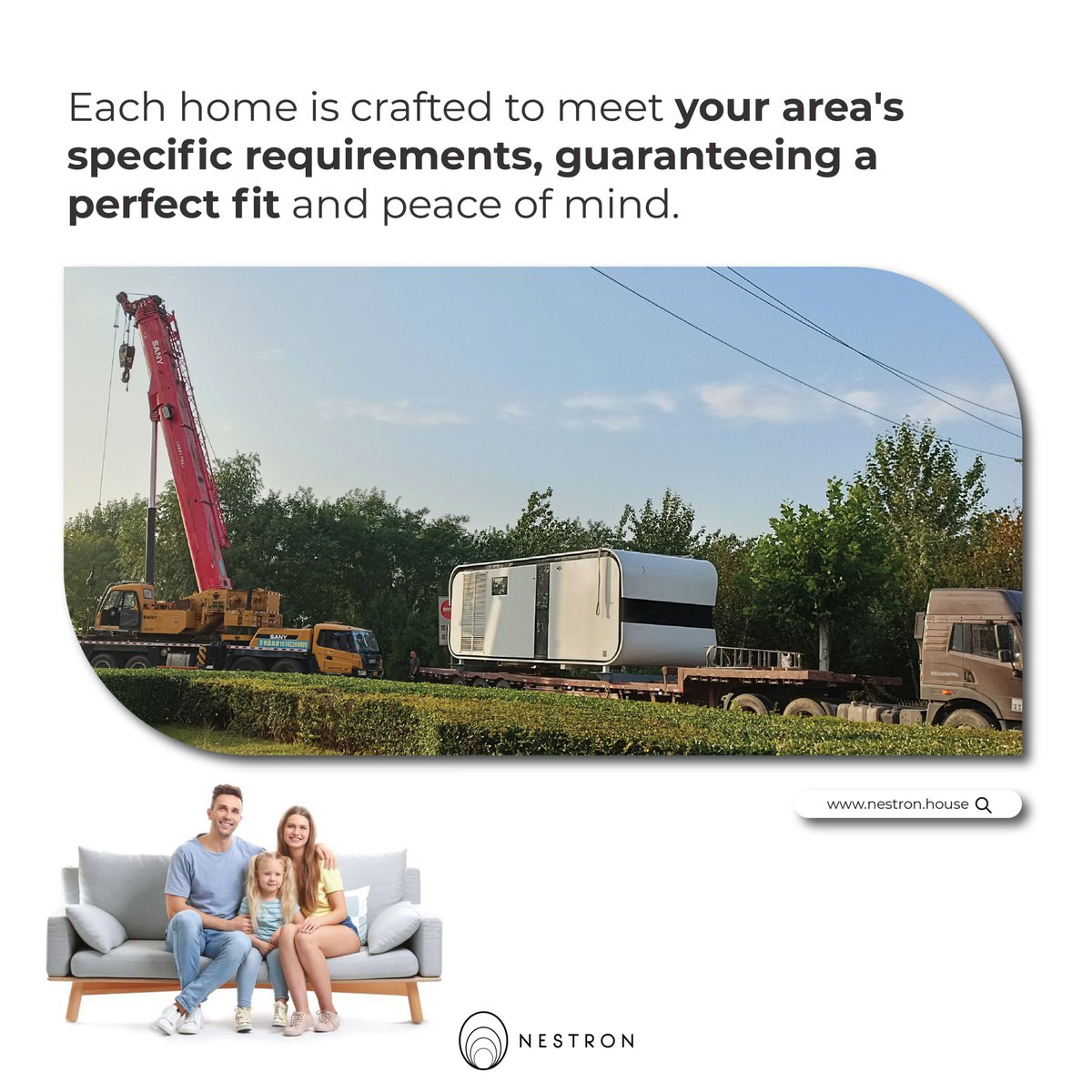 NestronH's tweet image. 🏠🔨 At Nestron, we build to order to ensure full compliance with local municipal regulations. Each home is crafted to meet your area's specific requirements, guaranteeing a perfect fit and peace of mind. #Nestron #CustomBuilt #RegulationReady