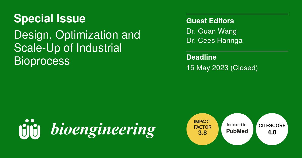 Bioeng_MDPI's tweet image. 🎉 A successful conclusion of the Special Issue "Design, Optimization and Scale-Up of Industrial Bioprocess"! 👏10 papers have been published in this Special Issue🔗mdpi.com/journal/bioeng….
#biosensor #computational_methods #modeling #scale_up #scale_down #smart_manufacturing