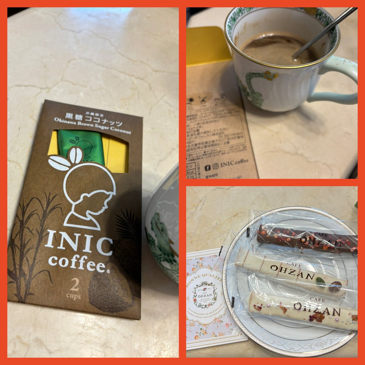 YumiTan98211223's tweet photo. 少し蒸し暑い曇り空🌫️
夫の念に一度の健康診断の結果も特に問題なく
一安心🙂↕️
沖縄の黒糖INICコーヒーで一息☕️
CAFE OHZANのお菓子は手にとけないし、✨💖キラキラも付いていて可愛い。
サクサクしていて甘すぎず、
クッキーとパイを合わせた味でした♪
#komorebi_tp
#CAFE OH Z AN
#INIC https://t.co/cAYXBFpAcd