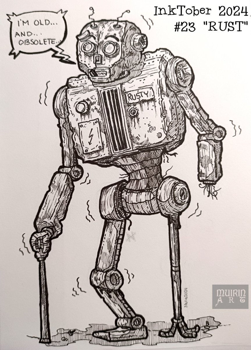 NanaHonkonen's tweet image. #Inktober2024 #23 &quot;RUST&quot;
#PigmaMicrons on #sketchbook
#rust #inktoberrust #robots #muirinartinktober2024 #muirinartrobots #drawingchallenge #drawing #draw #art #arte #illustrations #inktober #finland #suomitaide #suomi #taide #inktoberfinland @inktober @drawmearobot