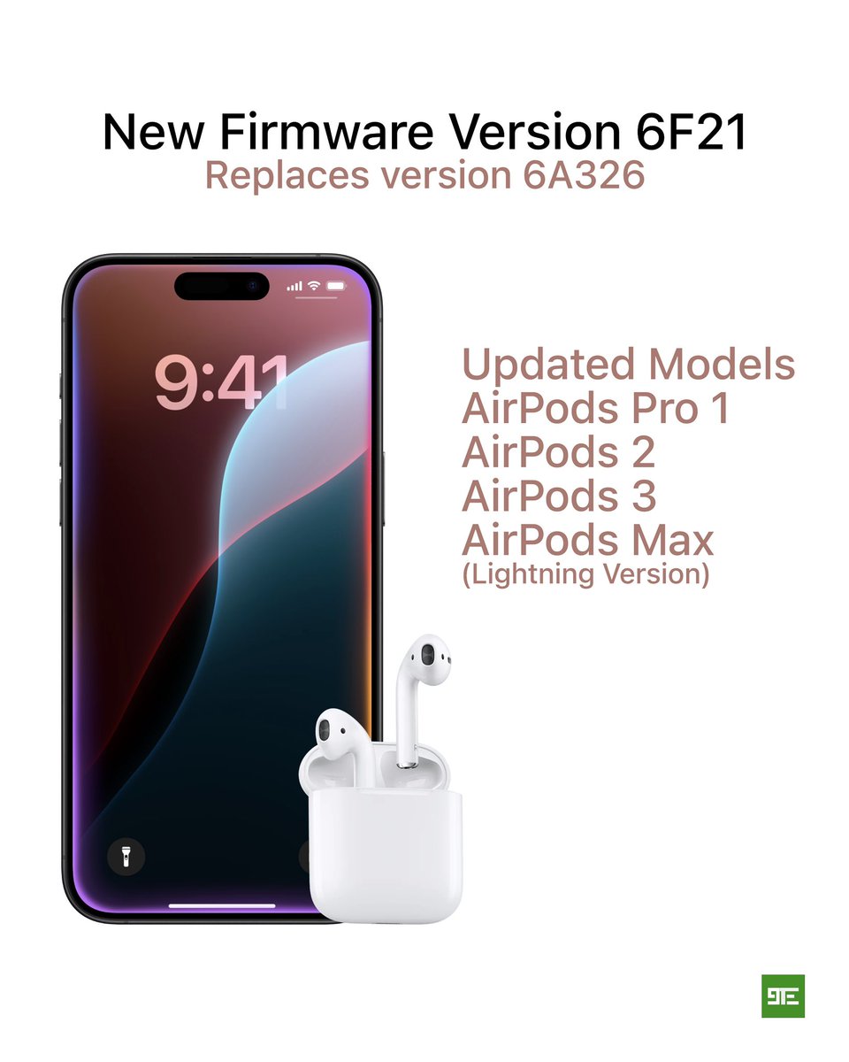 Apple released new Firmware (6F21 replacing 6A326) for the