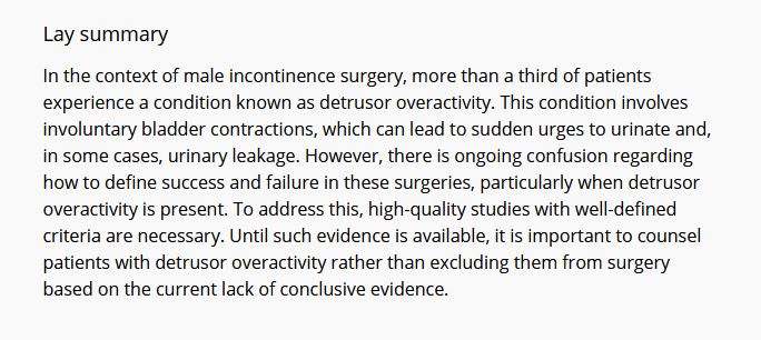 BJUI Compass (@bjuicompass) on Twitter photo REVIEW: Outcome of post‐prostatectomy stress urinary incontinence surgery in men with preoperative idiopathic detrusor overactivity
<a href="/NikitaB0709/">Nikita Bhatt</a>
doi.org/10.1002/bco2.4… REVIEW: Outcome of post‐prostatectomy stress urinary incontinence surgery in men with preoperative idiopathic detrusor overactivity
<a href="/NikitaB0709/">Nikita Bhatt</a>
doi.org/10.1002/bco2.4…