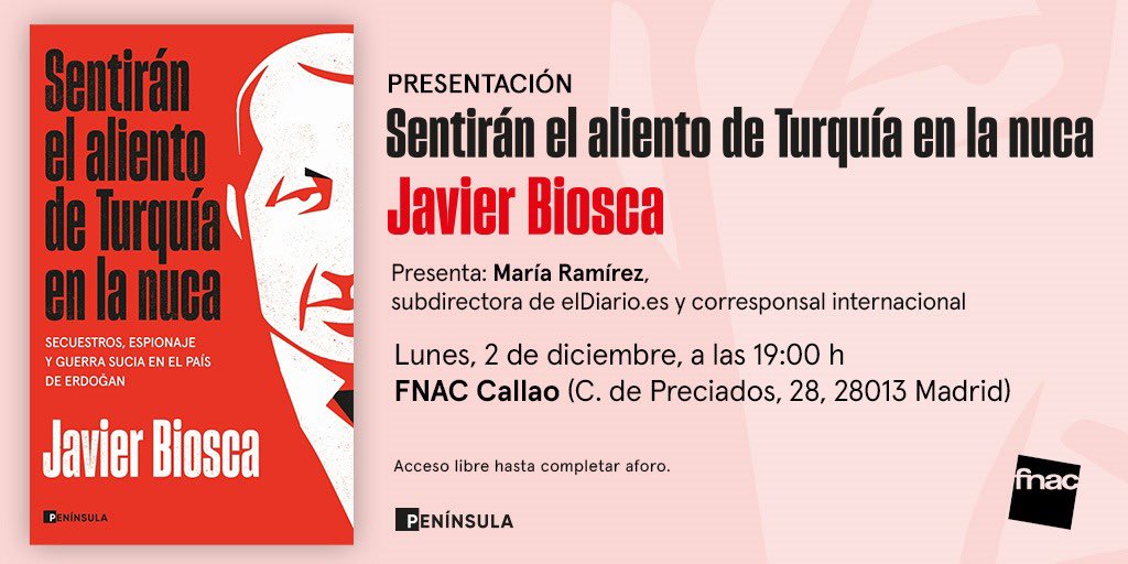 Tengo una noticia que me hace mucha ilusión contaros! 

El 2 de diciembre a las 19 horas en el Fnac de Callao estaré con <a href="/mariaramirezNY/">María Ramírez</a> presentando mi libro 🇹🇷!

Queda mucho, lo sé, pero apuntad ya la fecha 😁 ya me encargaré yo de recordarlo