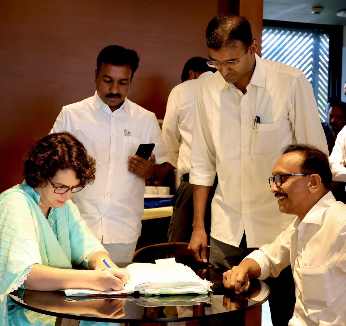 Jitendra Singh Alwar (@jitendrasalwar) on Twitter photo Smt. <a href="/priyankagandhi/">Priyanka Gandhi Vadra</a> Ji signed her nomination papers today in the presence of local leaders. #Wayanadinte_Priyanka Smt. <a href="/priyankagandhi/">Priyanka Gandhi Vadra</a> Ji signed her nomination papers today in the presence of local leaders. #Wayanadinte_Priyanka