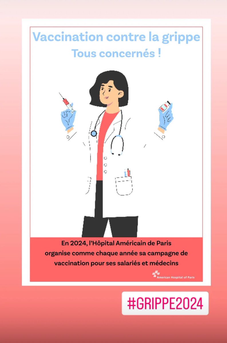 Campagne de vaccination des équipes #grippe à l’Americain ! #protegerlescollaborateurs #protegerlespatients